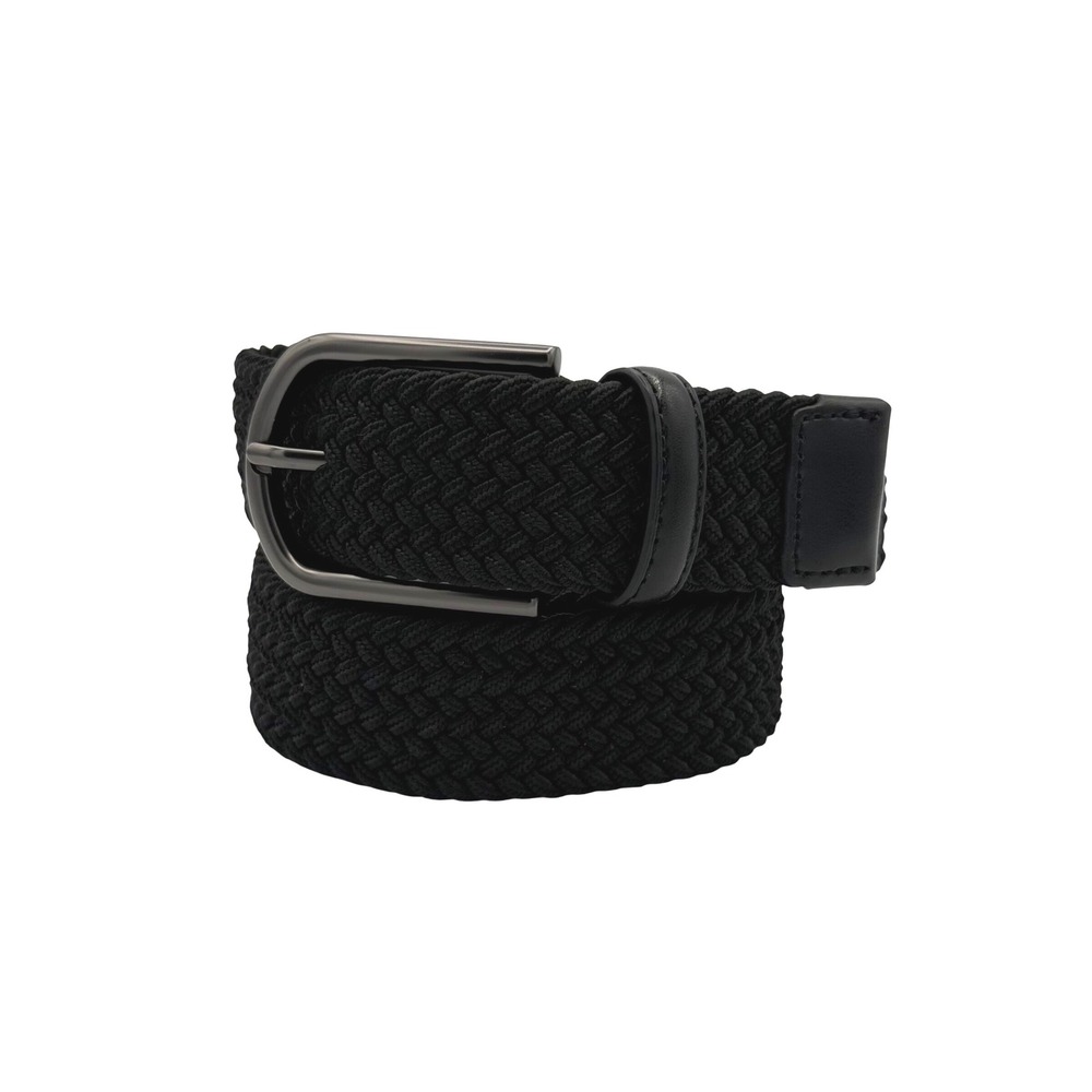 PX Reid Woven Elastic Stretch Belt Mens 36 Black Braided Casual Business Comfort
